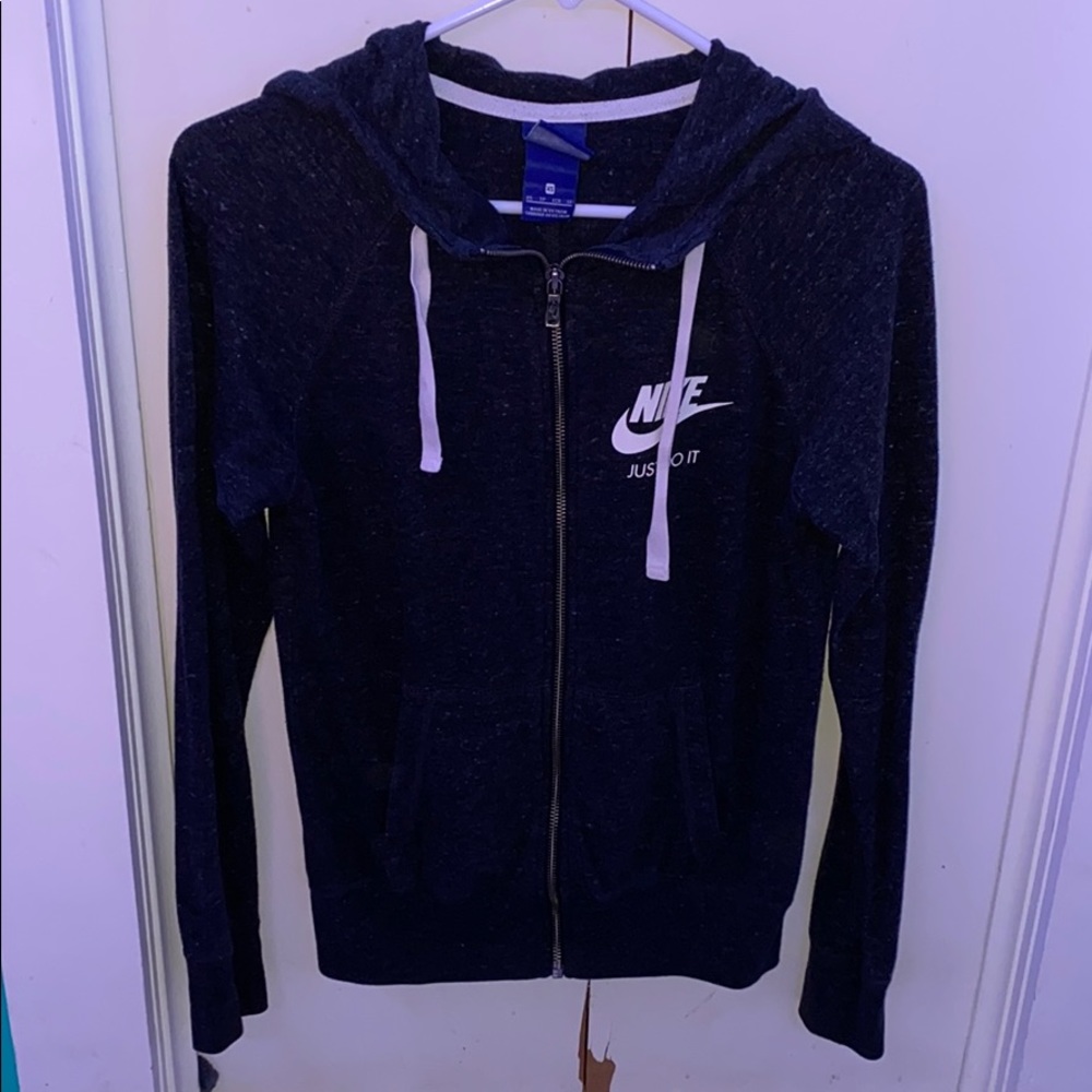 black nike zip up